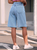 Bermuda jeans feminina