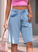 Bermuda jeans feminina