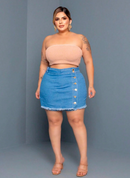 Short saia jeans