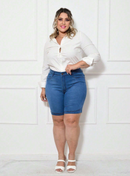 Bermuda jeans feminina