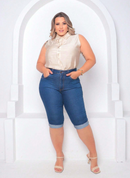Bermuda jeans feminina