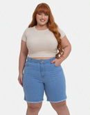 Bermuda jeans feminina