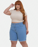 Bermuda jeans feminina