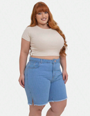 Bermuda jeans feminina