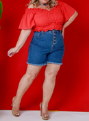 Bermuda jeans feminina