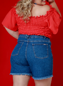 Bermuda jeans feminina