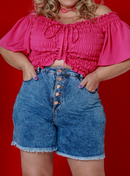 Bermuda jeans feminina