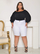 Bermuda jeans branca