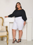 Bermuda jeans branca