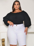 Bermuda jeans branca