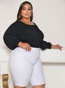 Bermuda jeans branca