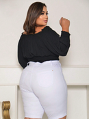 Bermuda jeans branca