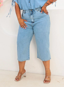 Bermuda jeans feminina