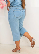 Bermuda jeans feminina