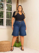 Bermuda jeans feminina