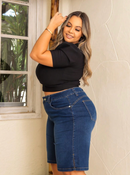 Bermuda jeans feminina