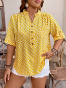 Camisa com botões estampada