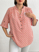 Camisa com botões estampada