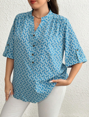 Camisa com botões estampada