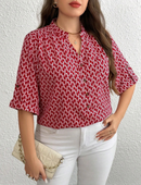 Camisa com botões estampada