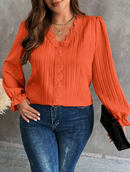 Camisa com inserção de renda