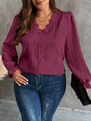 Camisa com inserção de renda