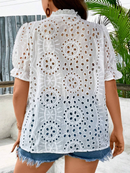 Blusa de lese com decote em V