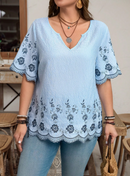 Blusa com detalhes em bordado