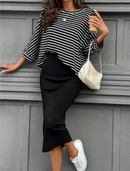 Conjunto de inverno com saia