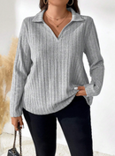 Blusa de inverno decote em V