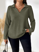 Blusa de inverno decote em V