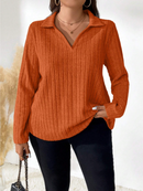 Blusa de inverno decote em V