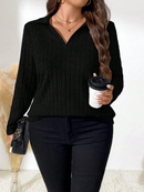 Blusa de inverno decote em V