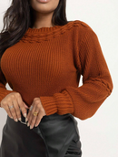 Blusa de Tricô com detalhe trançado