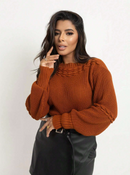 Blusa de Tricô com detalhe trançado