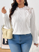 Camisa com inserção de renda