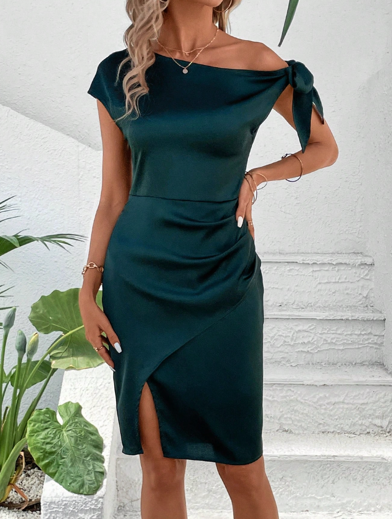 Vestido detalhe cruzado