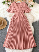 Vestido com plissado