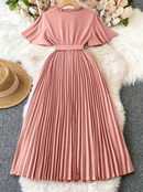 Vestido com plissado