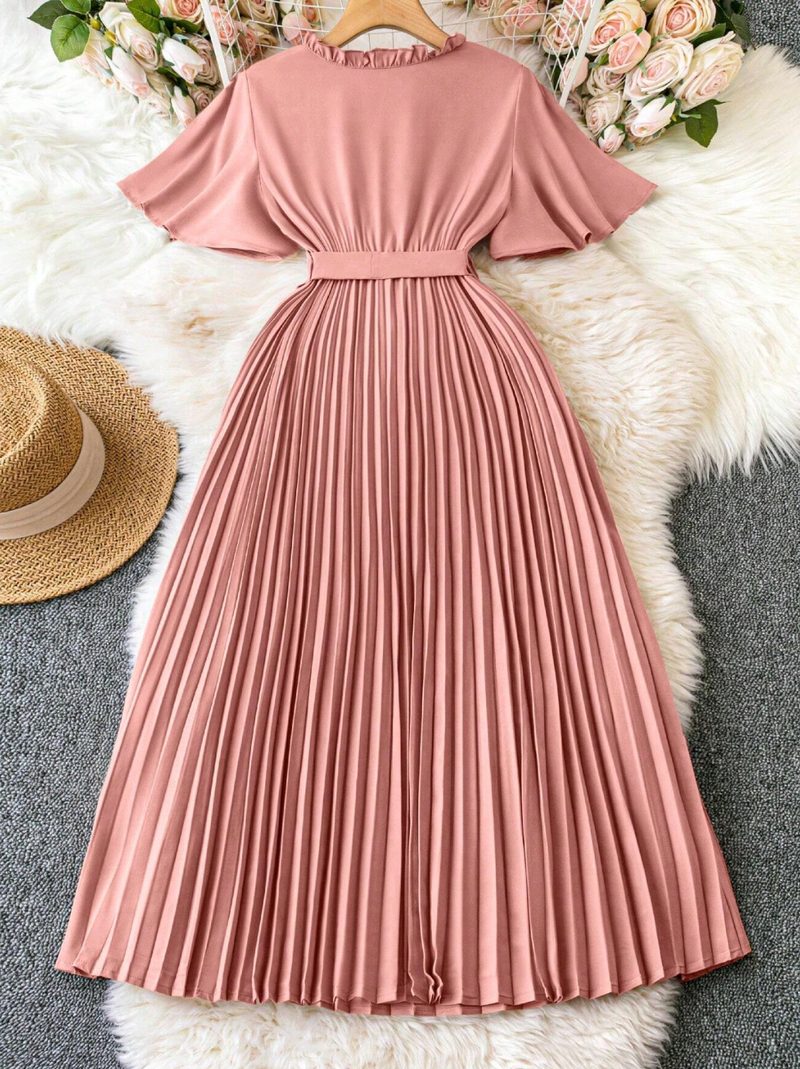 Vestido com plissado