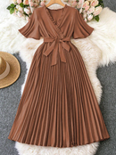 Vestido com plissado