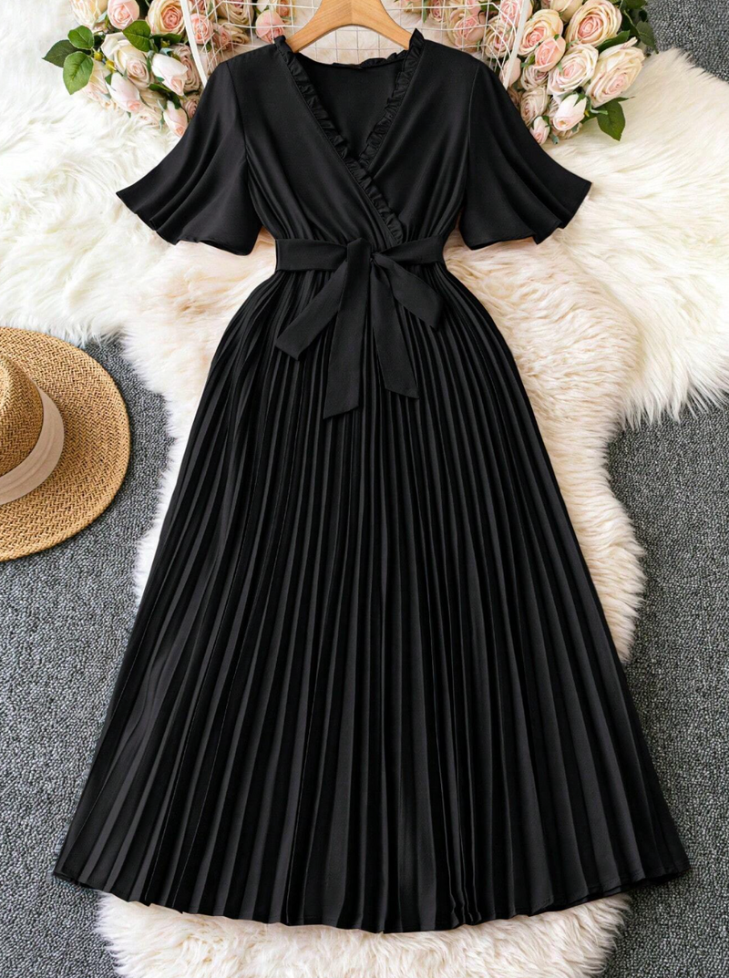 Vestido com plissado