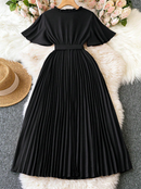 Vestido com plissado