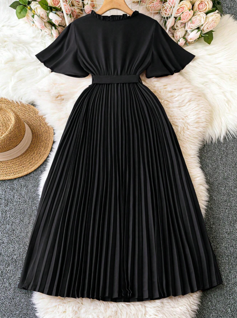 Vestido com plissado