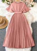 Vestido com plissado