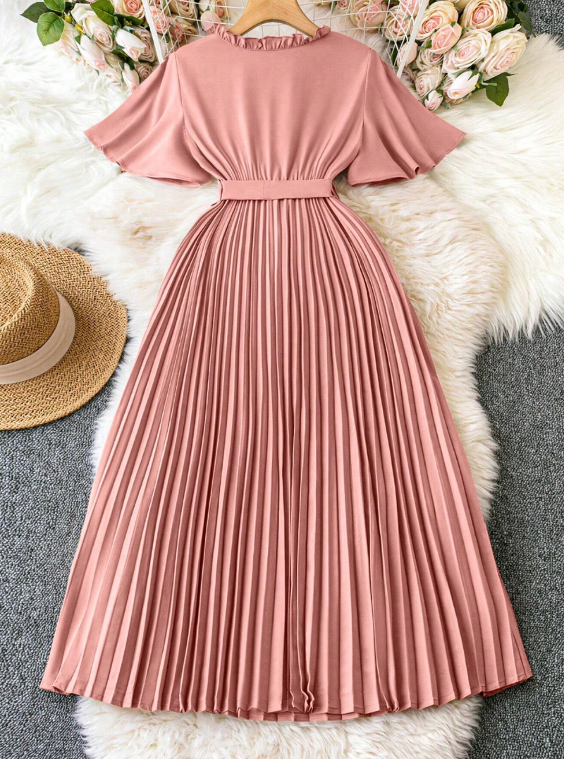 Vestido com plissado