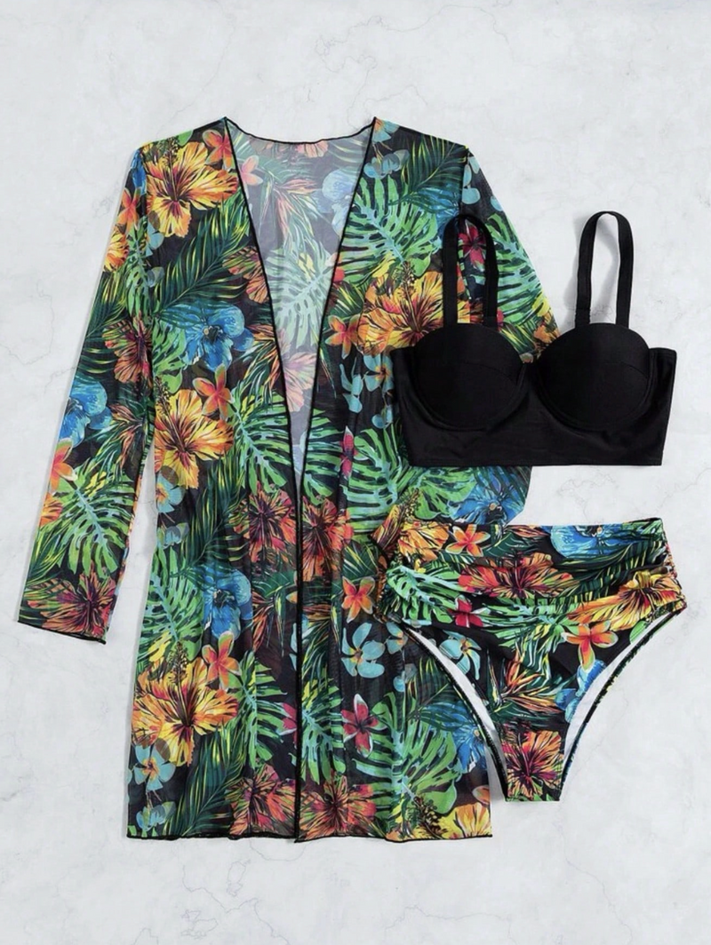 Kit biquíni  + saída de praia