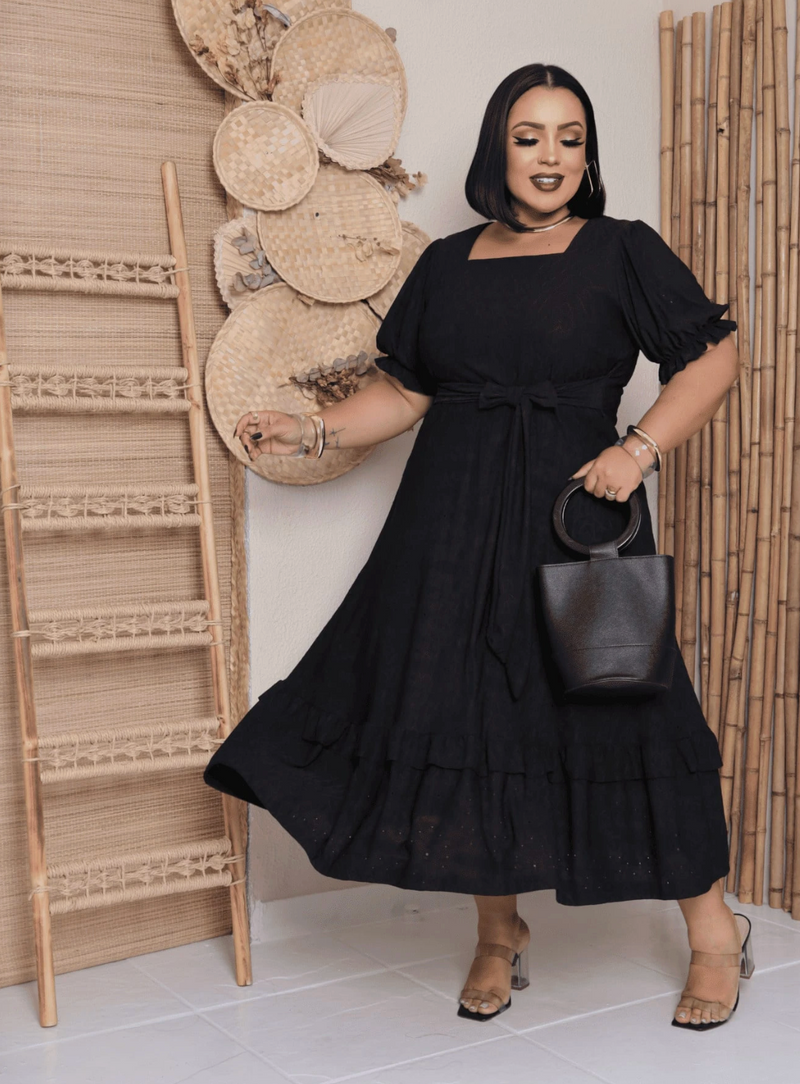 Vestido ponto suíço