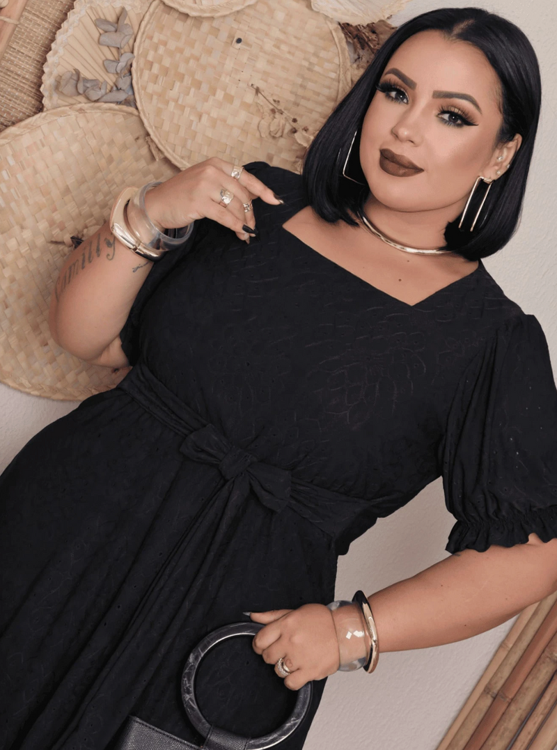 Vestido ponto suíço