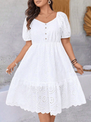 Vestido em lese (com forro)